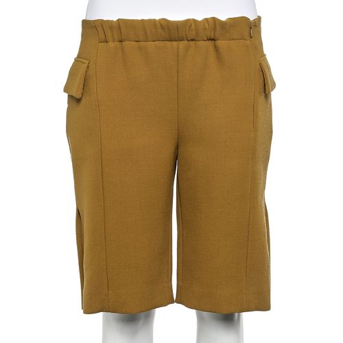 Marni Mustard Yellow Wool Crepe Pocket Detail Shorts S - Marni - Modalova