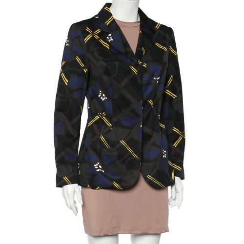 Printed Cotton Button Front Blazer M - Marni - Modalova