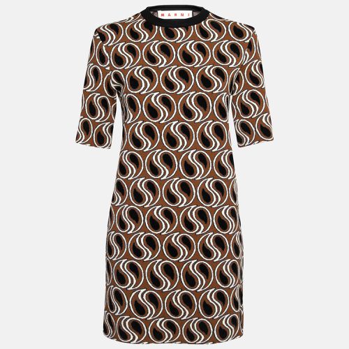 Jacquard Lurex Knit Short Sleeve Dress M - Marni - Modalova