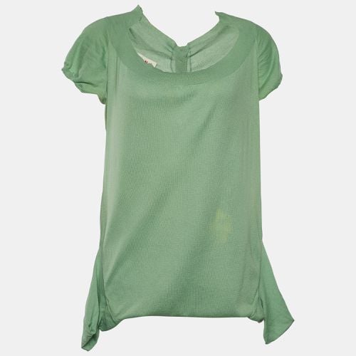 Marni Green Cotton Knit Button Front Top L - Marni - Modalova