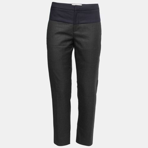 Marni Navy Blue & Grey Wool Tapered Leg Trousers M - Marni - Modalova