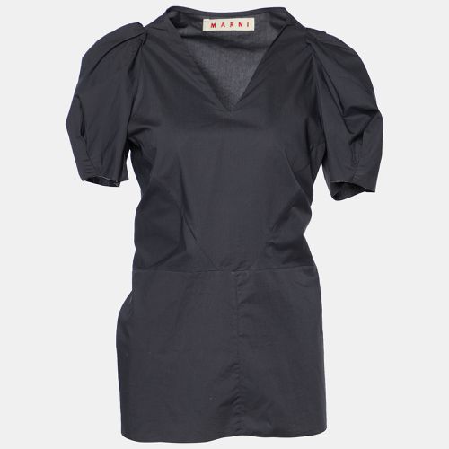 Marni Charcoal Grey Cotton V Neck Top M - Marni - Modalova