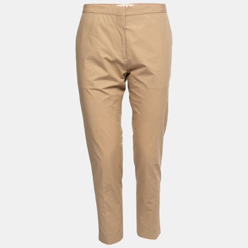 Marni Tan Cotton Straight-Leg Trousers M - Marni - Modalova