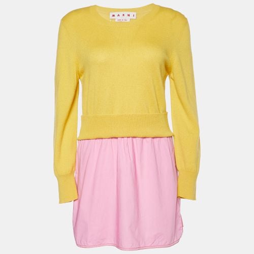 Marni Yellow Knit & Pink Cotton Layered Sweater M - Marni - Modalova