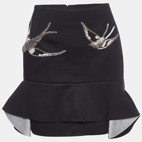 Marni Black Birds Embellished Neoprene Mini Skirt M - Marni - Modalova