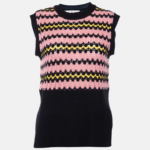 Marni Black Striped Wool Knit Sleeveless Sweater M - Marni - Modalova