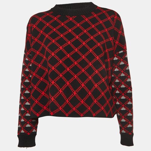 Marni Black/Red Patterned Wool Sweater S - Marni - Modalova