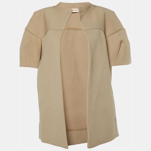 Marni Beige Crepe Open Front Jacket S - Marni - Modalova