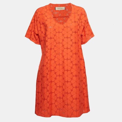 Marni Orange Patterned Cotton Mini Dress S - Marni - Modalova