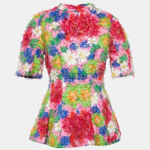 Marni Multicolor Floral Print Cotton Blend and Lurex Top S - Marni - Modalova