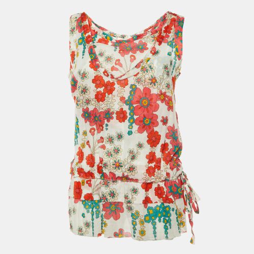 Red Floral Print Cotton Peplum Top M - Marni - Modalova