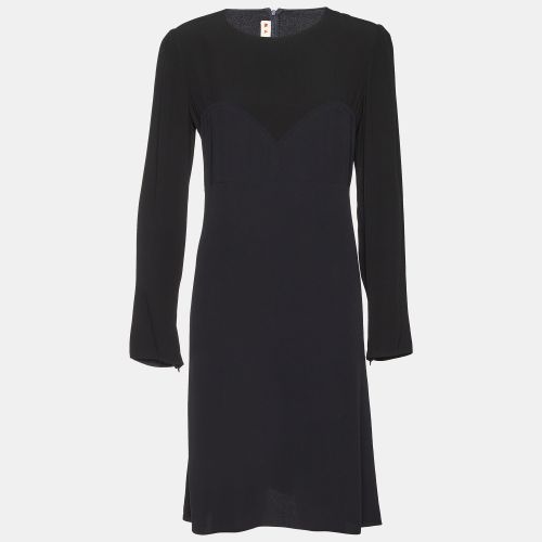 Marni Black Crepe Long Sleeve Midi Dress M - Marni - Modalova
