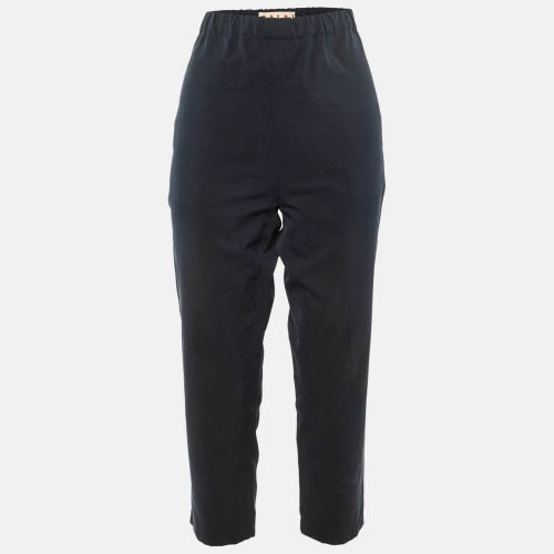 Marni Navy Blue Cotton Elastic Waist Pants M - Marni - Modalova