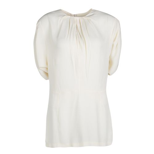 Marni Cream Pleat Detail Draped Cut Out Sleeve Tunic M - Marni - Modalova