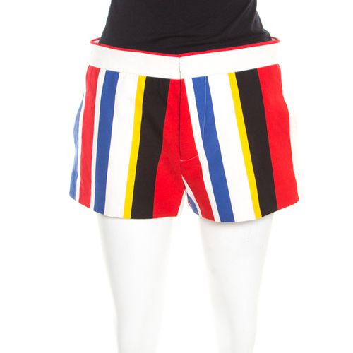 Marni Multicolor Wide Striped Cotton Shorts S - Marni - Modalova