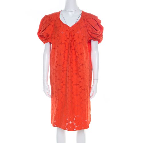 Marni Tangerine Floral Cotton Lace Shift Dress S - Marni - Modalova