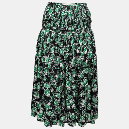 Fern Floral Print Silk Pleated Midi Skirt S - Marni - Modalova