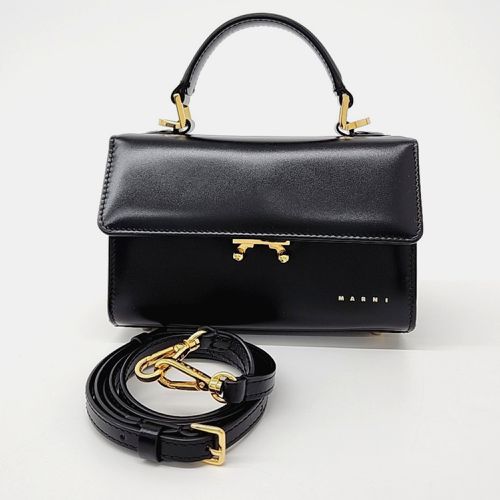 Marni Black Leather Relativity Mini Bag - Marni - Modalova