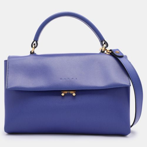 Marni Blue Leather Top Handle Bag - Marni - Modalova