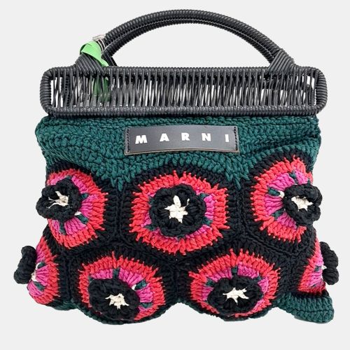 Marni Multicolor Fabric Knit Market Bag - Marni - Modalova