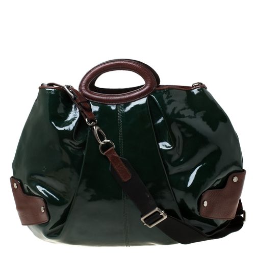 Marni Green/Brown Patent Leather New Balloon Hobo - Marni - Modalova