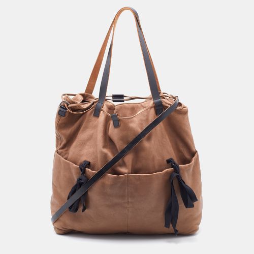 Marni Brown Leather Tote - Marni - Modalova