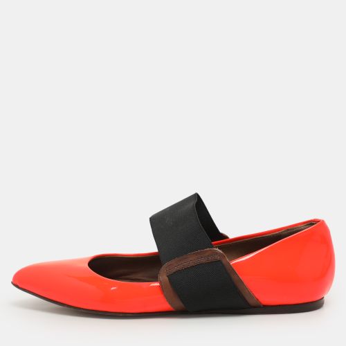 Marni Neon Orange Patent Leather Ballet Flats Size 35 - Marni - Modalova