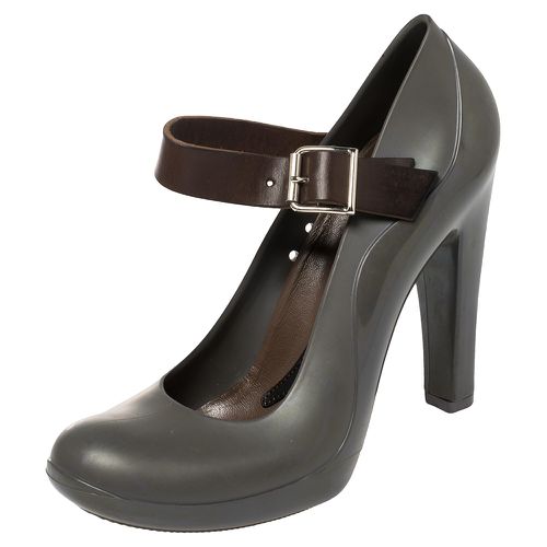 Marni Grey Jelly and Leather Mary Jane Pumps Size 37 - Marni - Modalova