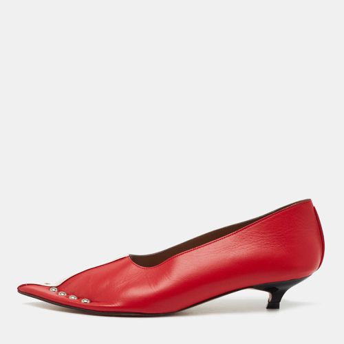 Marni Red/ White Leather Pointed Toe Pumps Size 35.5 - Marni - Modalova