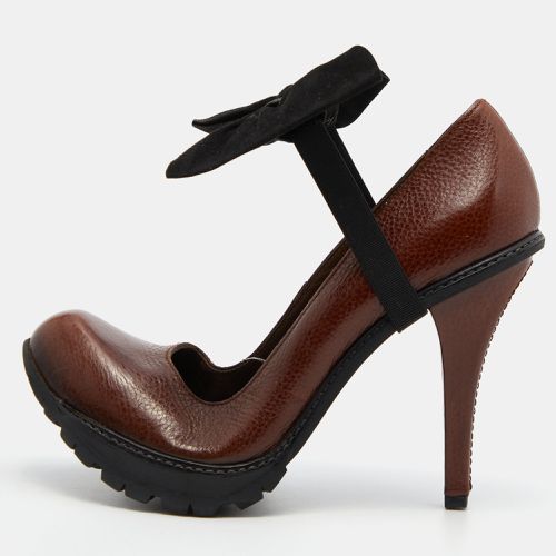 Marni Brown Leather Platform Pumps Size 40 - Marni - Modalova