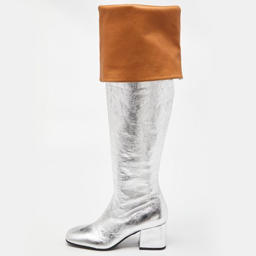 Marni Silver Leather Over The Knee Boots Size 40 - Marni - Modalova