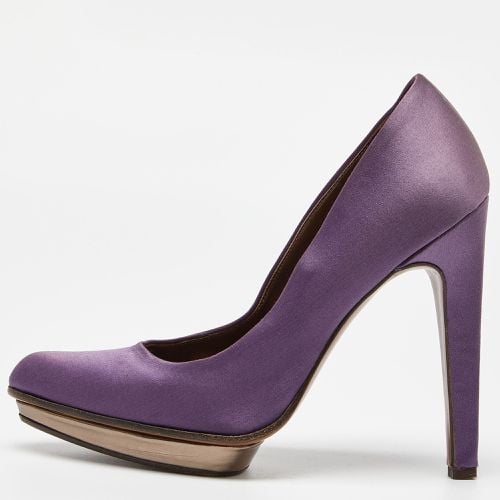 Marni Purple Satin Platform Pumps Size 38.5 - Marni - Modalova