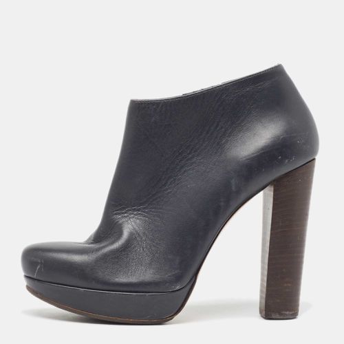 Marni Navy Blue Leather Ankle Boots Size 38 - Marni - Modalova