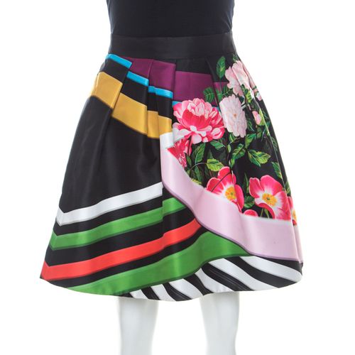 Floral & Stripe Print Short Algernon Skirt S - Mary Katrantzou - Modalova