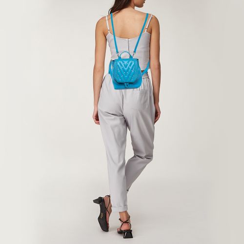Leather Diamond Disco Studded Mini Backpack - MCM - Modalova