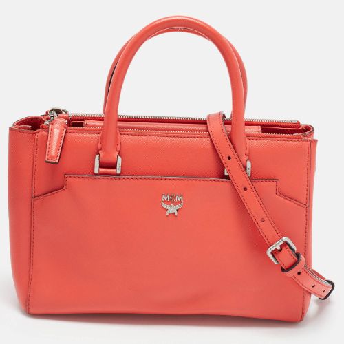 Small Elda Coral Leather Tote - MCM - Modalova