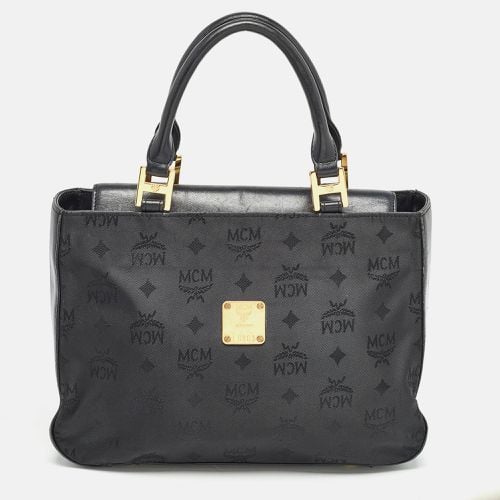 MCM Black Visetos Nylon and Leather Tote - MCM - Modalova