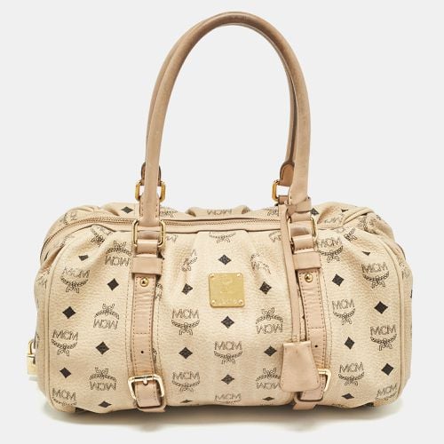 MCM Beige Visetos Coated Canvas Bowler Bag - MCM - Modalova