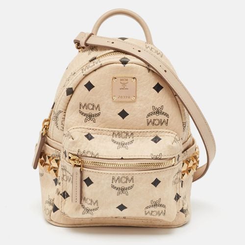 MCM Beige Visetos Coated Canvas and Leather Mini Stark Bebe Boo Backpack - MCM - Modalova