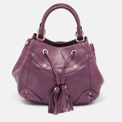 MCM Purple Leather Studded Drawstring Shoulder Bag - MCM - Modalova