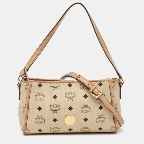 MCM Beige Visetos Leather Crossbody Bag - MCM - Modalova