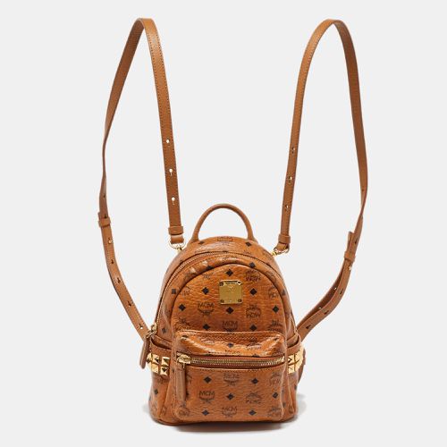 MCM Tan Visetos Coated Canvas and Leather Mini Stark Bebe Boo Backpack - MCM - Modalova