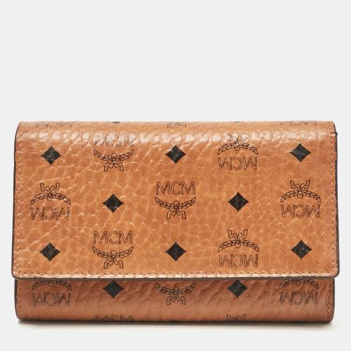 MCM Cognac Visetos Coated Canvas Trifold Wallet - MCM - Modalova