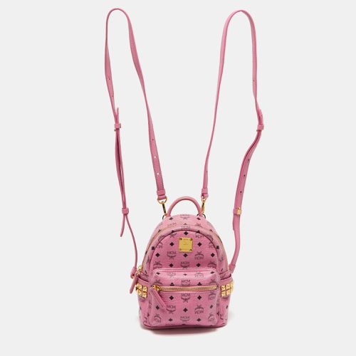 Visetos Coated Canvas and Leather Mini Studded Stark Bebe Boo Backpack - MCM - Modalova