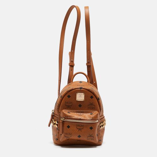 MCM Cognac Visetos Coated Canvas and Leather Mini Stark Bebe Boo Backpack - MCM - Modalova