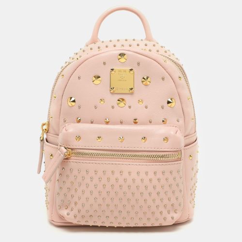 MCM Pink Leather X-mini Stark Bebe Boo Backpack - MCM - Modalova
