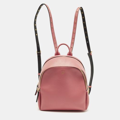 MCM Studded Pink Leather Backpack - MCM - Modalova