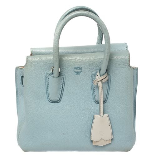 MCM Blue Leather Mini Milla Tote - MCM - Modalova