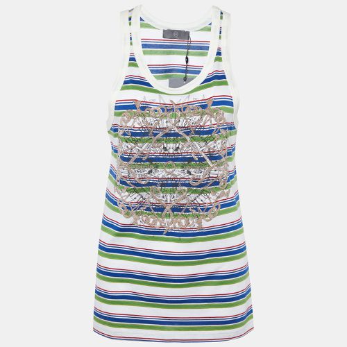 McQ by Alexander McQueen Multicolor Striped & Embroidered Tank Top M - McQ by Alexander McQueen - Modalova