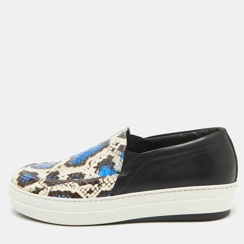 Tricolor Python Leather Slip On Sneakers Size 41 - McQ by Alexander McQueen - Modalova